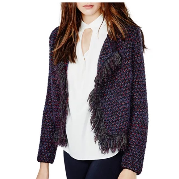 Maje Sweaters - Maje Mask Bouclé Cardigan size 1